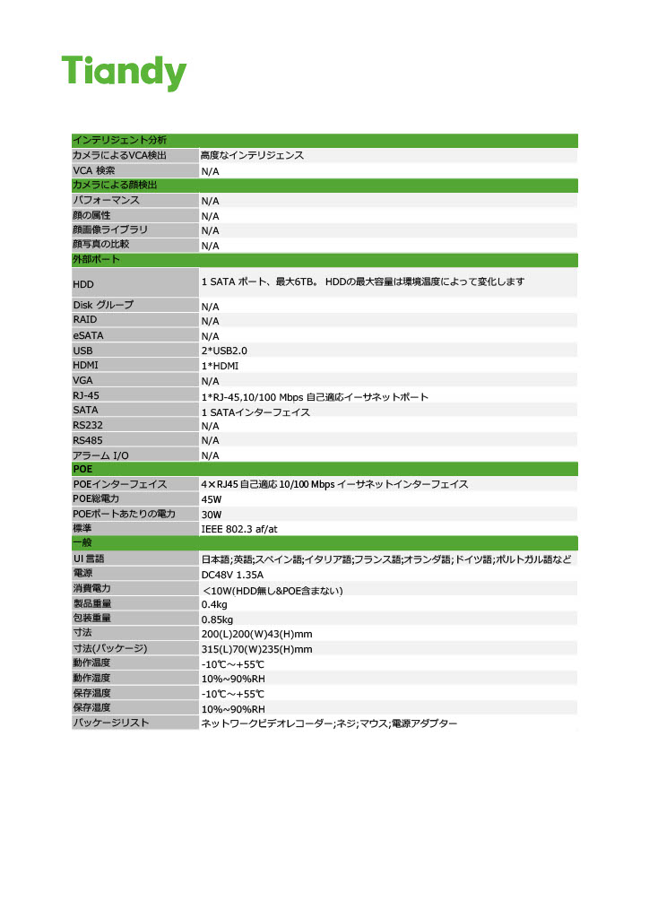 TC-R3105 Spec-I-B-P4-L-S
